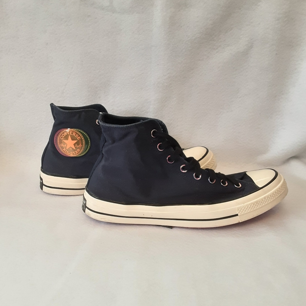 Converse Blue High-Top Sneakers with White Details - Picture 4 of 8
